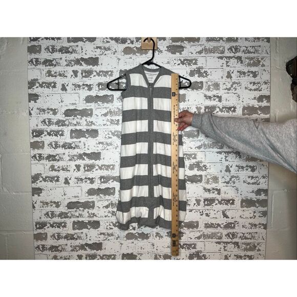 Burt’s bee baby | striped gray and white sleeping suit - Picture 4 of 7